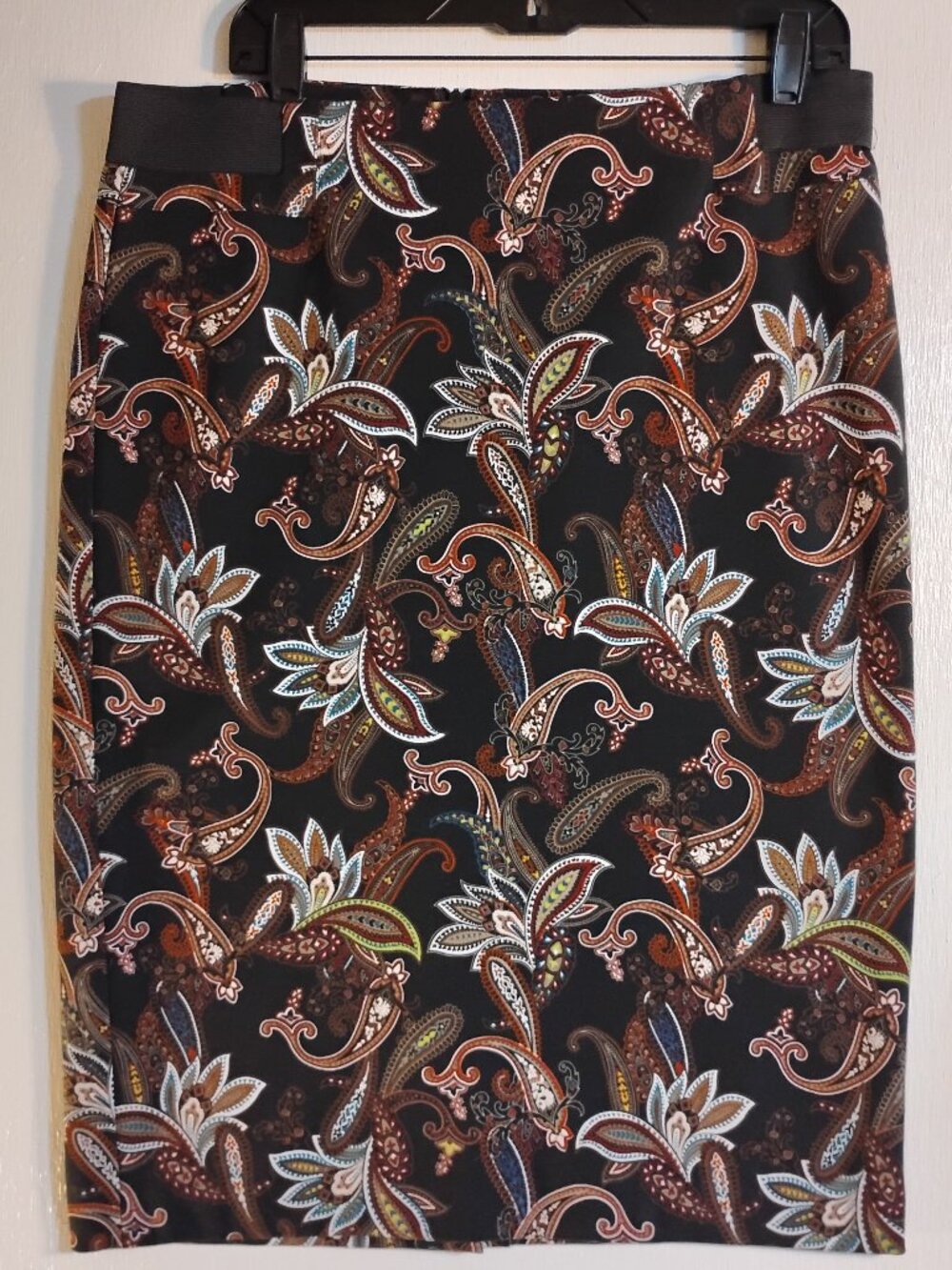 Brown Paisley Print Skirt by Lord & Taylor, size Large
